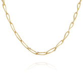 Goldtone Twisted Link Chain Necklace
