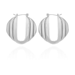 Stacked Link Hoop Earrings