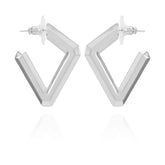 Diamond Shaped Hoop Earrings