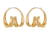 Goldtone Spiral Hoop Earrings