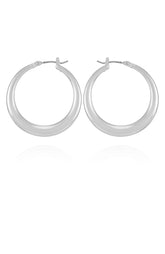 Classic Silvertone Hoop Earrings