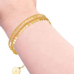 Triple Row Goldtone Bracelet