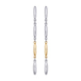 Two Tone Drop Earrings