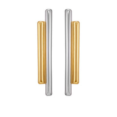 Two Tone Linear Earrings