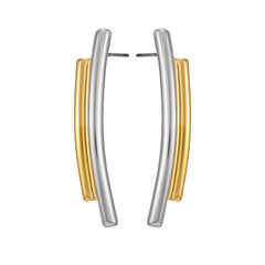 Two Tone Linear Earrings