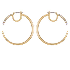 Crystal Pavé Large Hoop Earrings