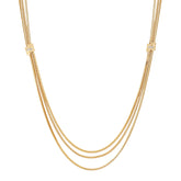 Multi Strand Goldtone Necklace