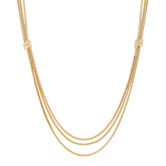 Multi Strand Goldtone Necklace