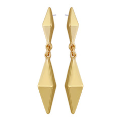 Geometric Goldtone Drop Earrings