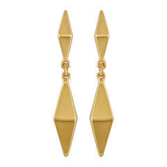Geometric Goldtone Drop Earrings