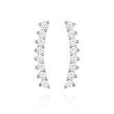 Cubic Zirconia Climber Earrings