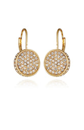 Pave Goldtone Drop Earrings