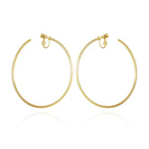 Extra Large Open Hoop Clip On Earrings