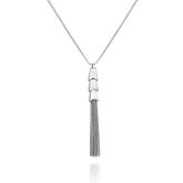 Silvertone Tassel Pendant Necklace