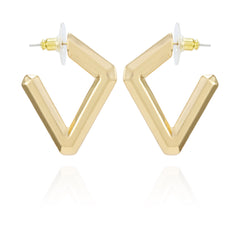 Diamond Shaped Hoop Earrings