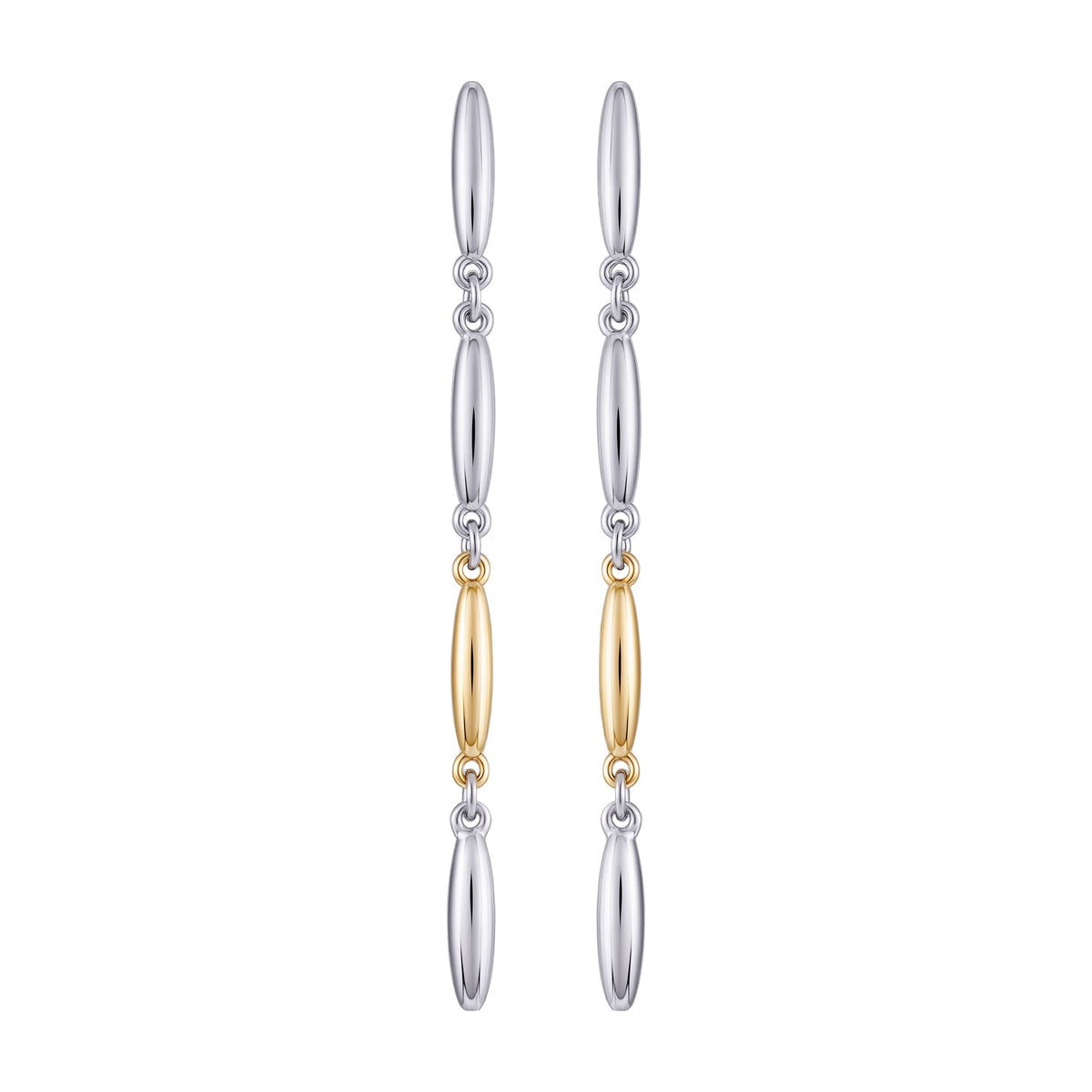 Two Tone Drop Earrings