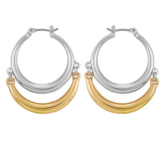 Two Tone Hoop Earrings