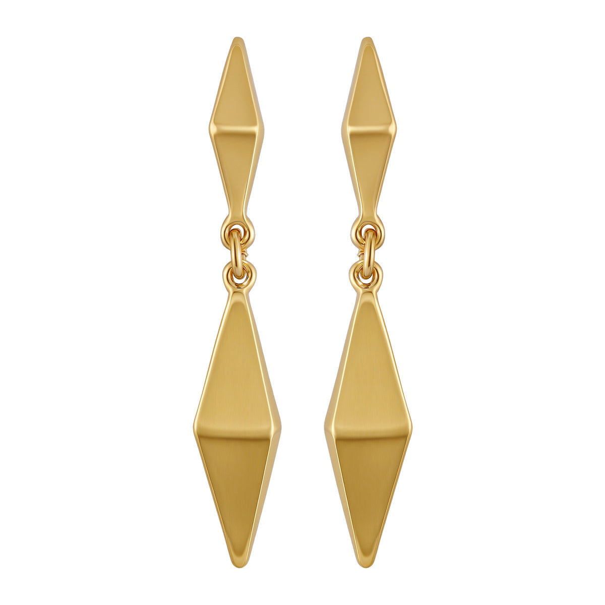 Geometric Goldtone Drop Earrings