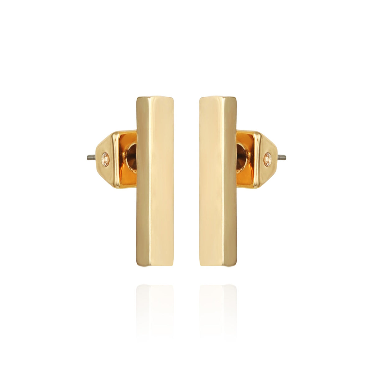 Rectangle Bar Stud Earrings