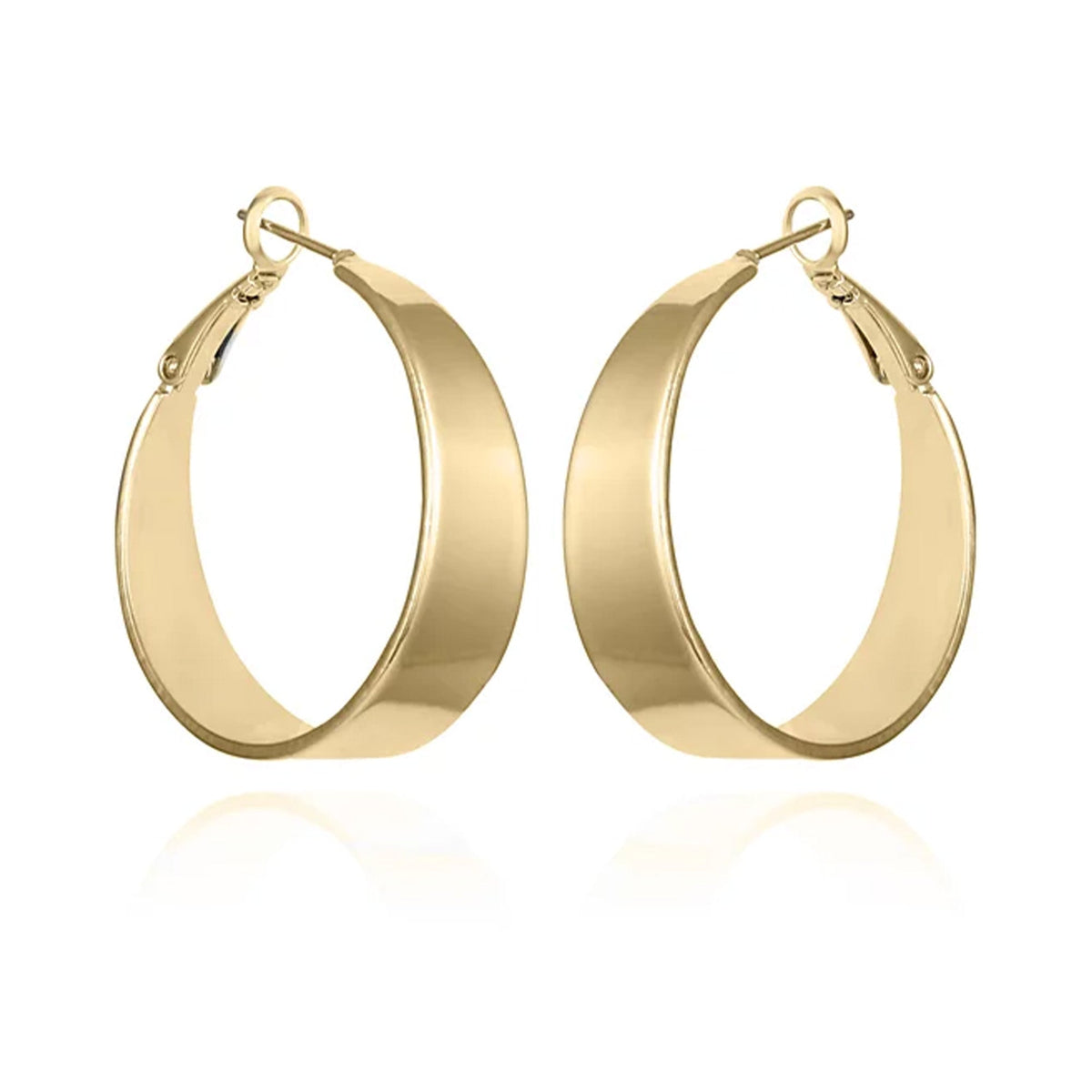 Band Thick Hoop Earrings