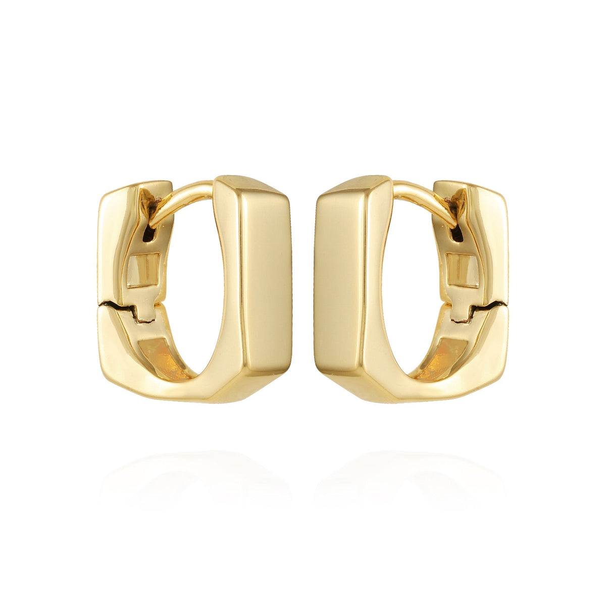 Rectangle Huggie Hoop Earrings