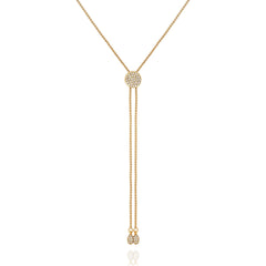 Pave Slider Bolo Necklace