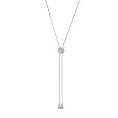 Pave Slider Bolo Necklace